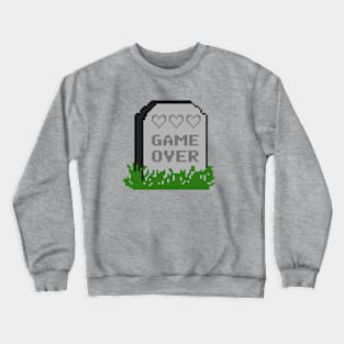 Game Over Tombstone 8bit Crewneck Sweatshirt